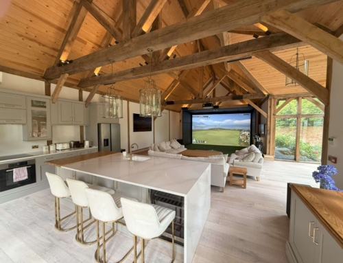Beautiful Trackman io 4K Golf Simulator Room – Berkshire