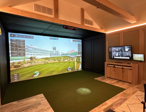 Uneekor Eye Xo Golf Simulator With Custom Wall Panels – Oxfordshire